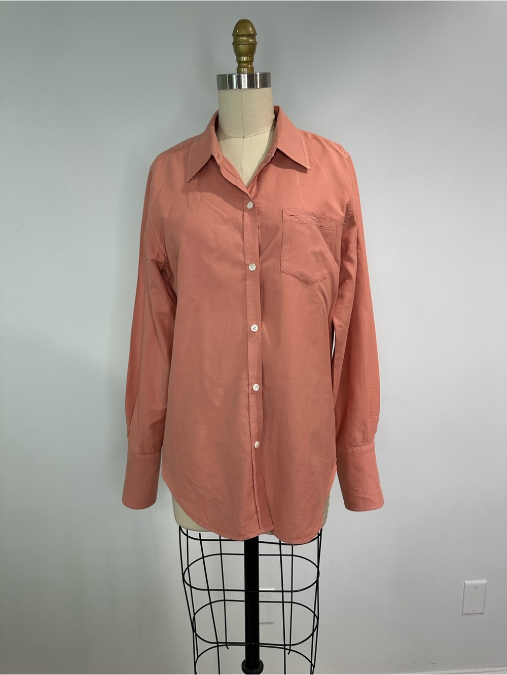 Alex Mill  Long-Sleeve Coral Button-Up Shirt